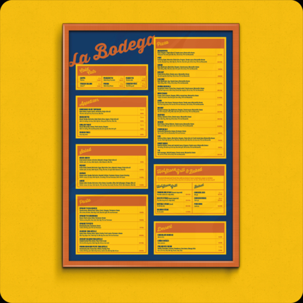 La Bodega X 8amstudio Logo Stationery Poster Menu Signage